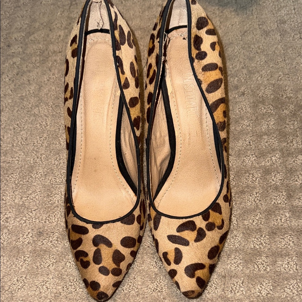 Colin Stuart Tan and Black Animal Print Heels